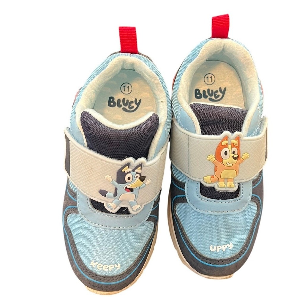 Bluey Bingo Light Up Sneakers Toddler Size 11 Blue Keepy Uppy Athletic Shoes